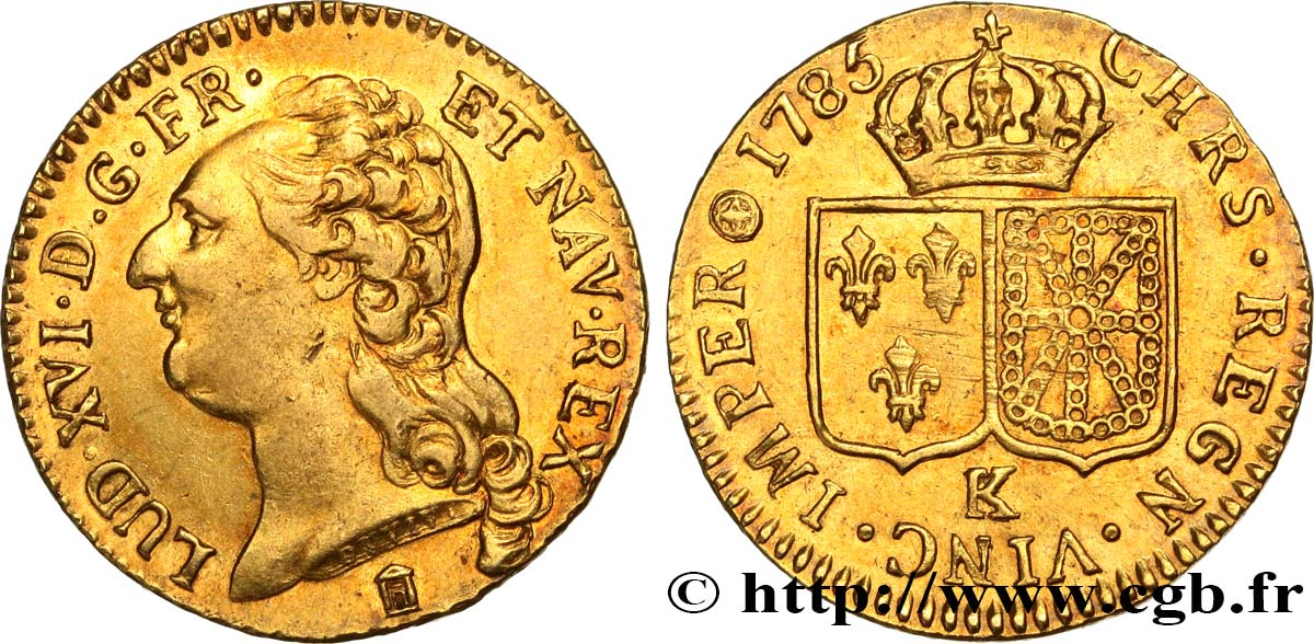 LOUIS XVI Louis d or dit “aux écus accolés” 1785 Bordeaux MBC+/EBC