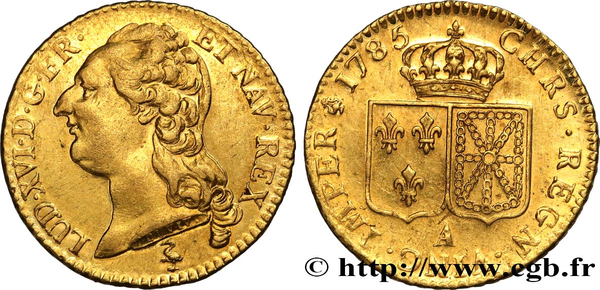 LOUIS XVI Louis d or dit  aux écus accolés  1785 Paris SPL/MS