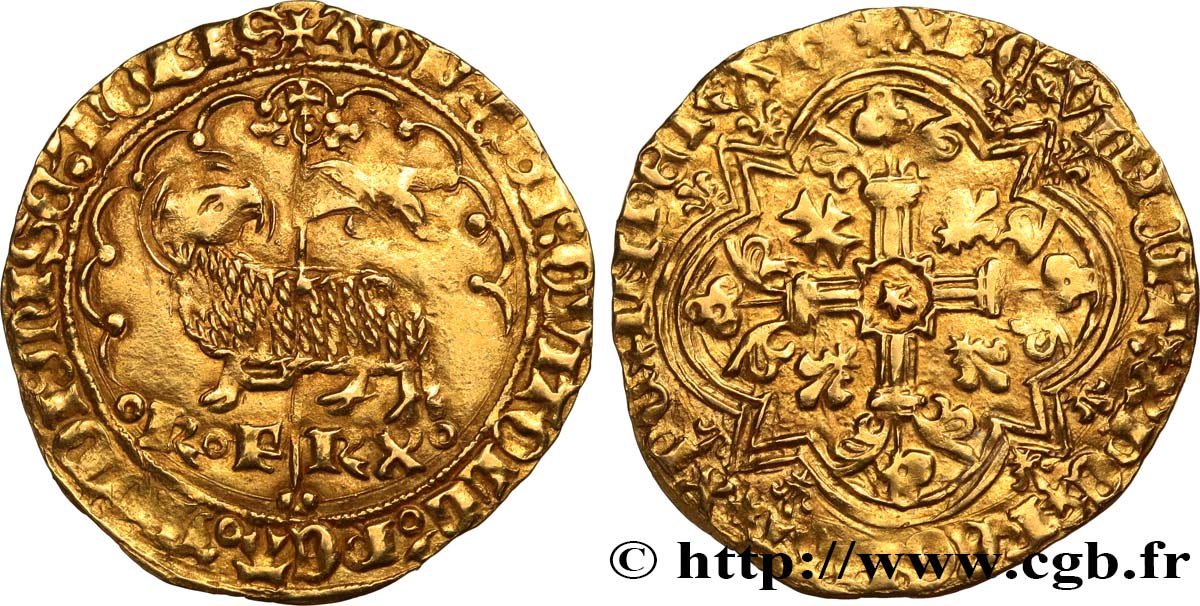 CHARLES VII  THE WELL SERVED  Agnel d or n.d. Montpellier AU/XF