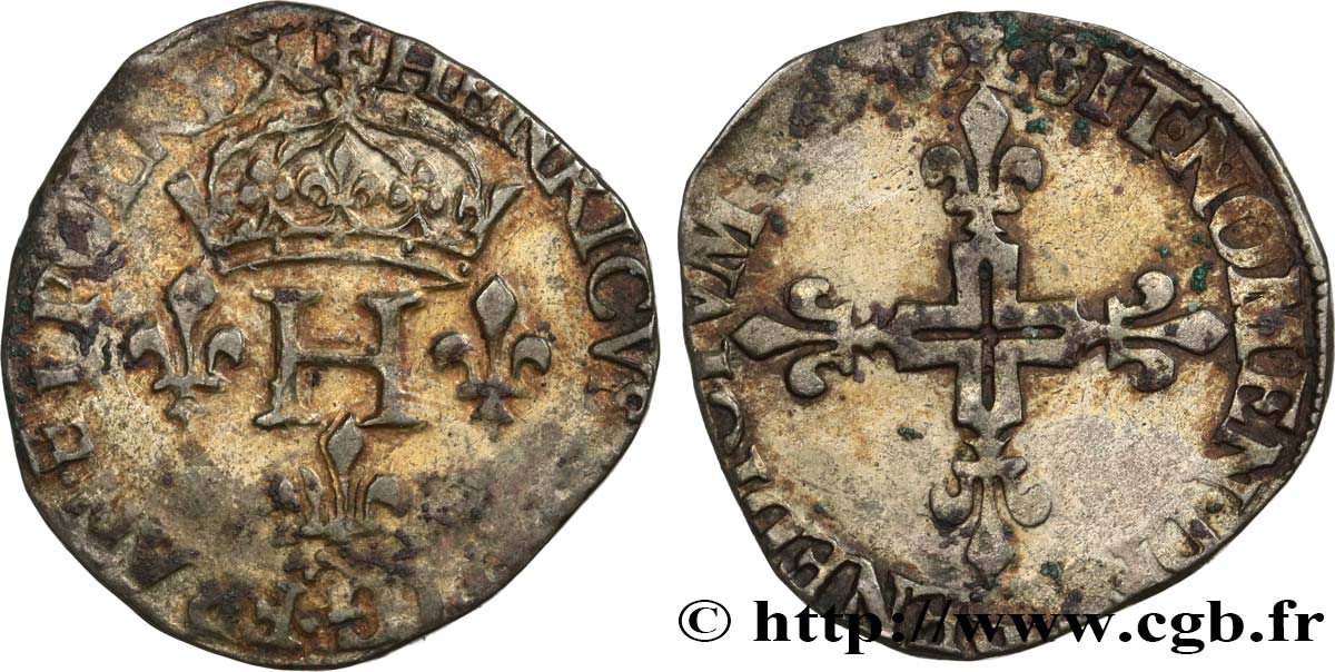 HENRY III Double sol parisis, 2e type n.d. Amiens BC