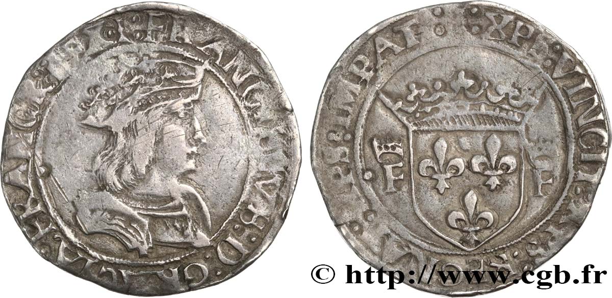 FRANCOIS I Teston, 10e type n.d. Saint-André de Villeneuve-lès-Avignon XF