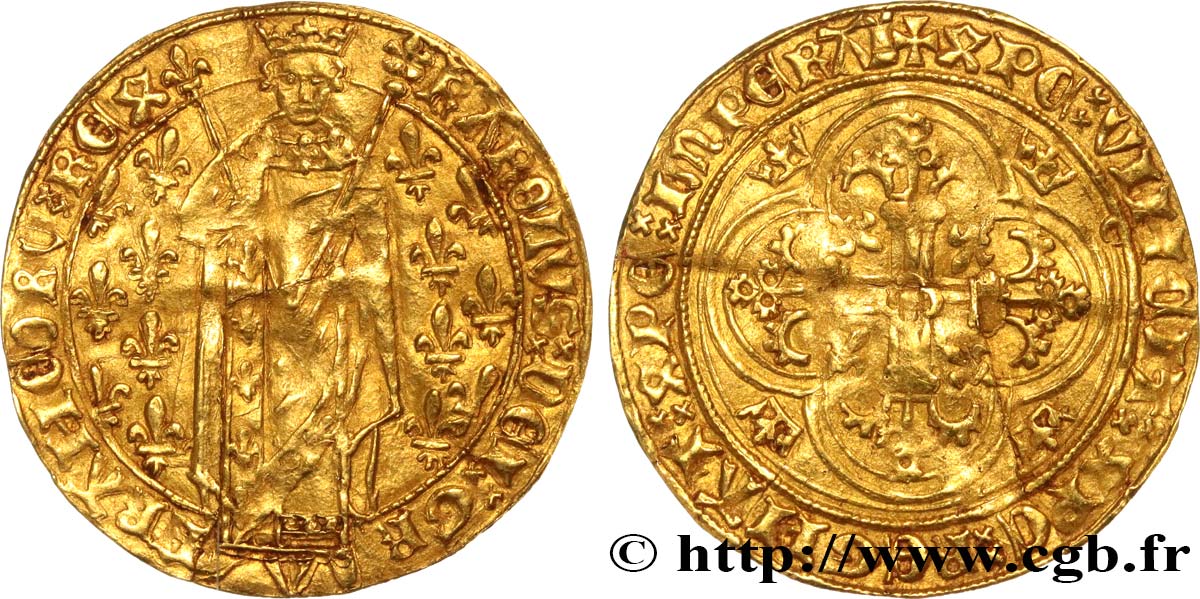 CHARLES VII  THE WELL SERVED  Royal d or n.d. Tours XF