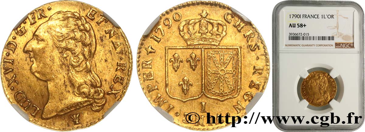 LOUIS XVI Louis d or aux écus accolés 1790 Limoges VZ58