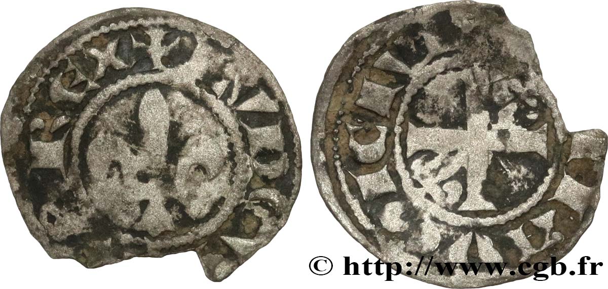 LUDWIG IX  SAINT LOUIS  Obole c. 1244-1247 Nîmes fSS