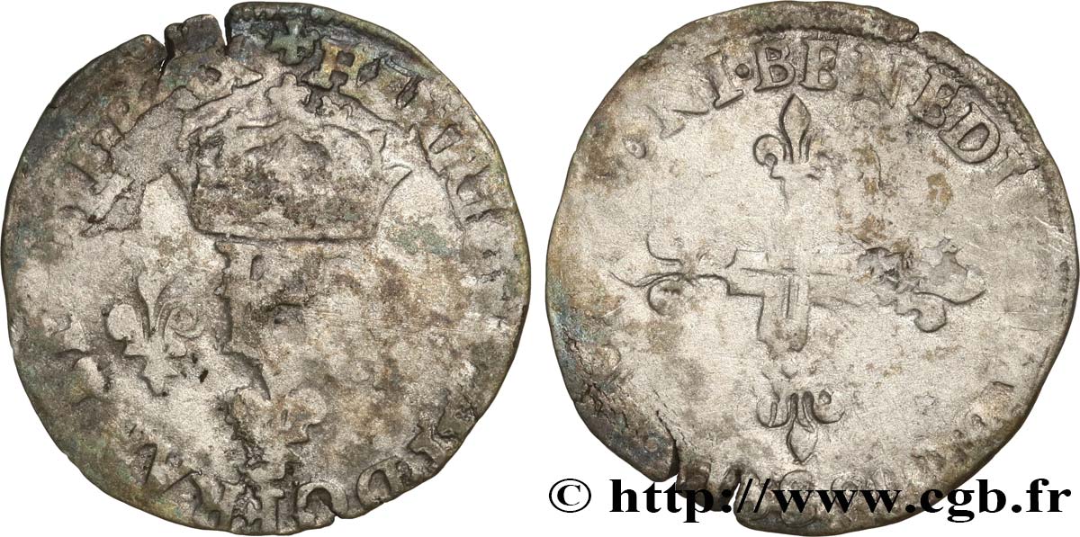 HENRI III Sol parisis 1578 Troyes B+