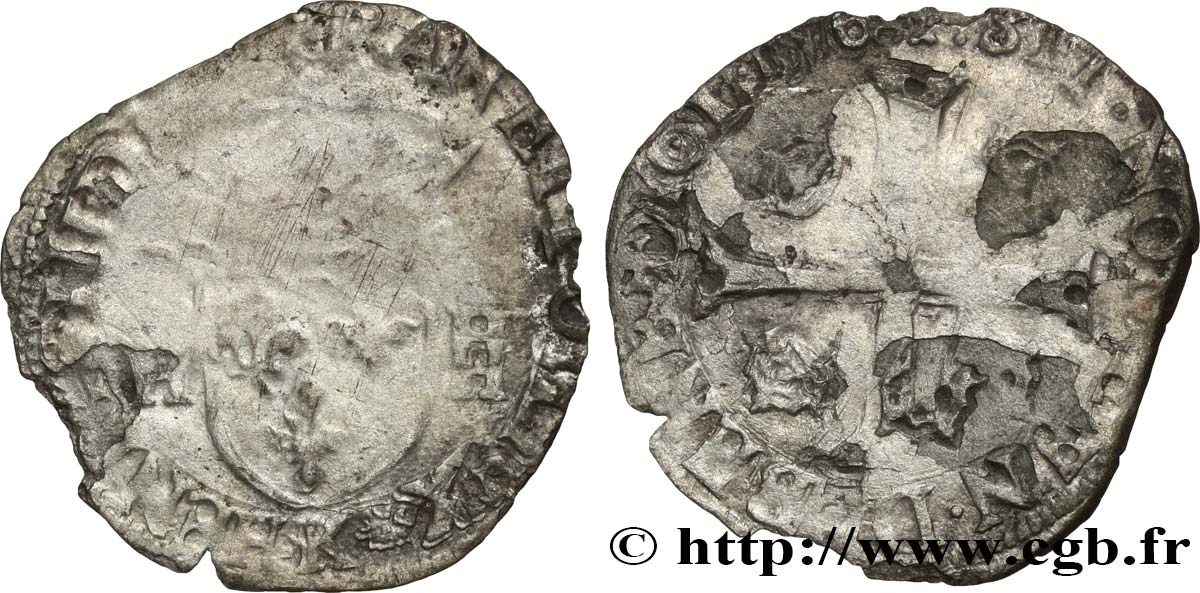 HENRY III Douzain aux deux H, 1er type 1576 Bordeaux RC