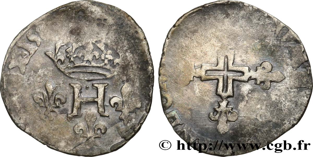 HENRY III Double sol parisis, 2e type n.d. Montpellier VG