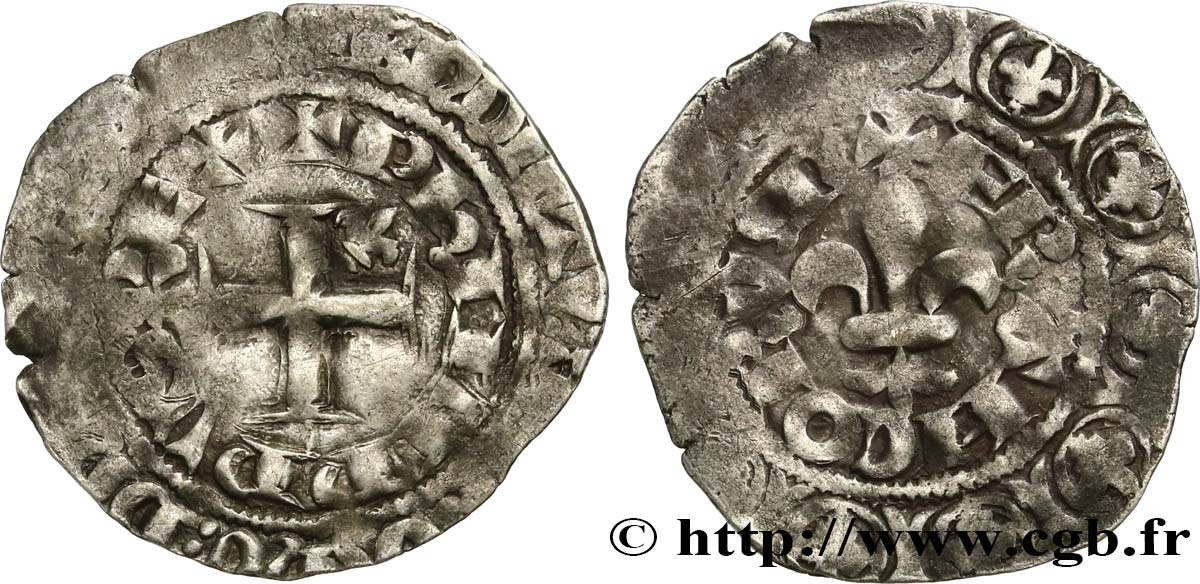 PHILIPPE VI DE VALOIS Gros à la fleur de lis n.d. s.l. TB