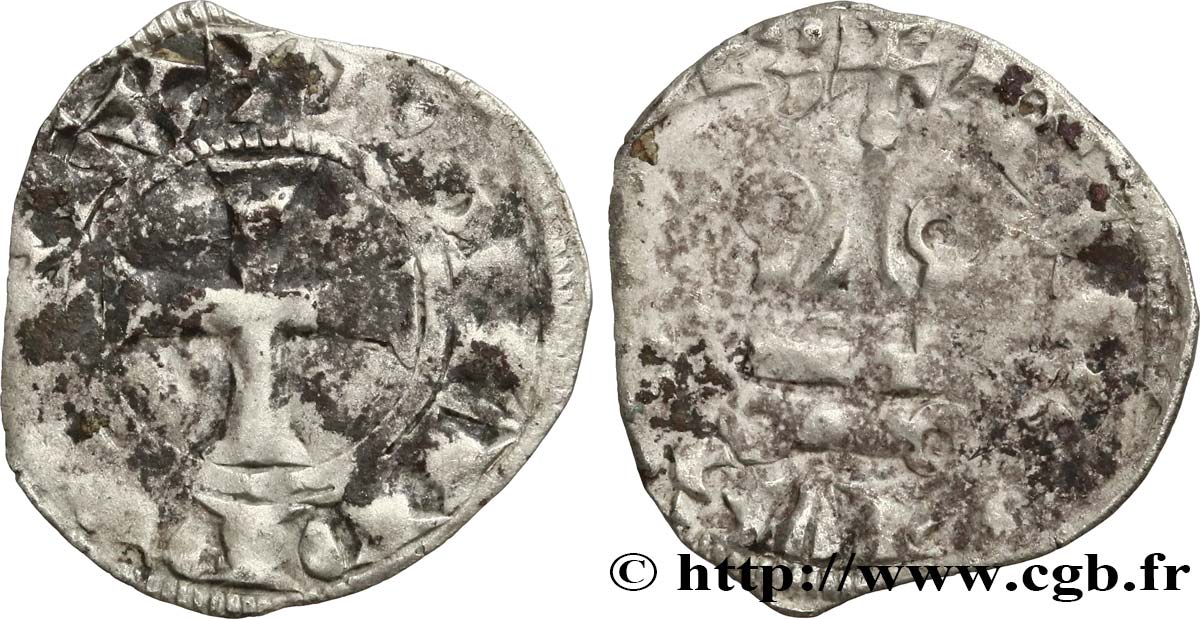 PHILIPPE VI DE VALOIS Denier tournois n.d.  B