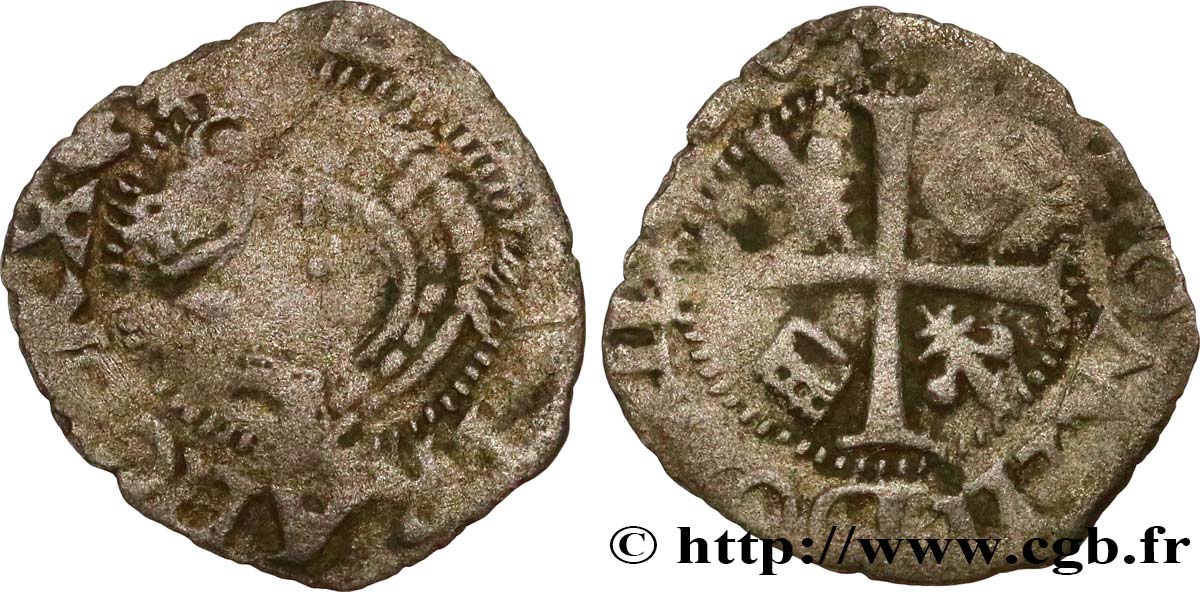 LOUIS XI LE PRUDENT Liard au dauphin 18/09/1467 Atelier indéterminé B