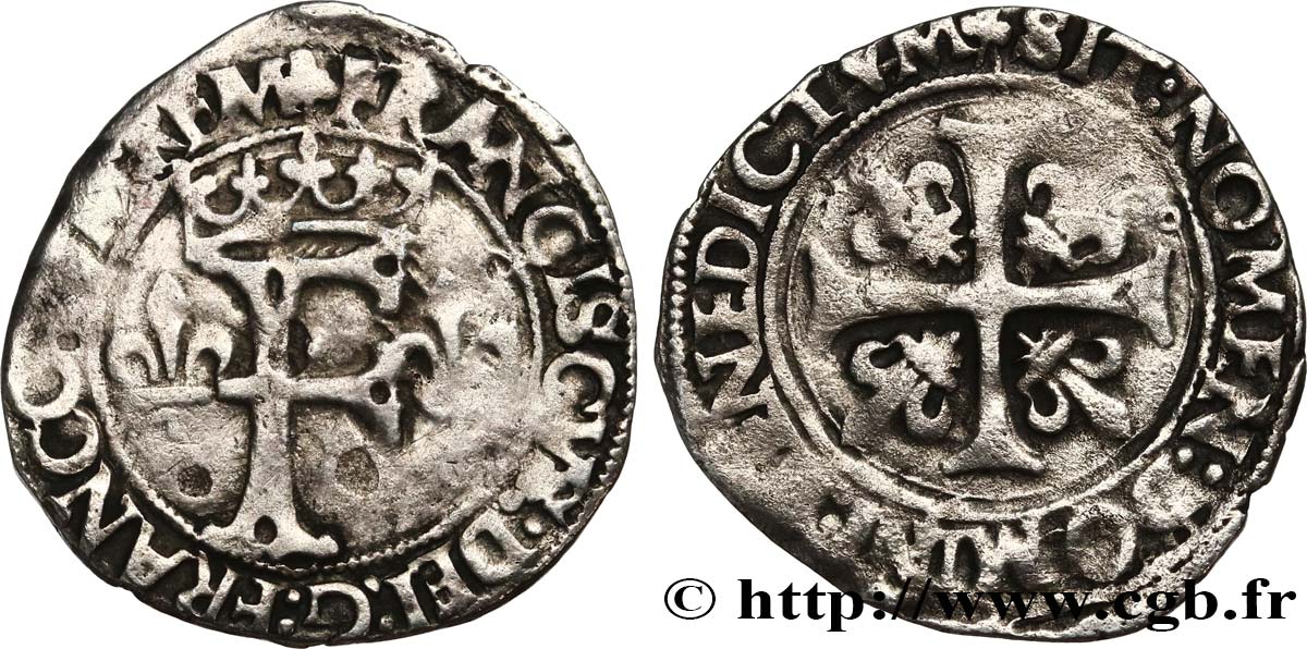 FRANCIS I Dizain franciscus, 1er type n.d. Toulouse VF