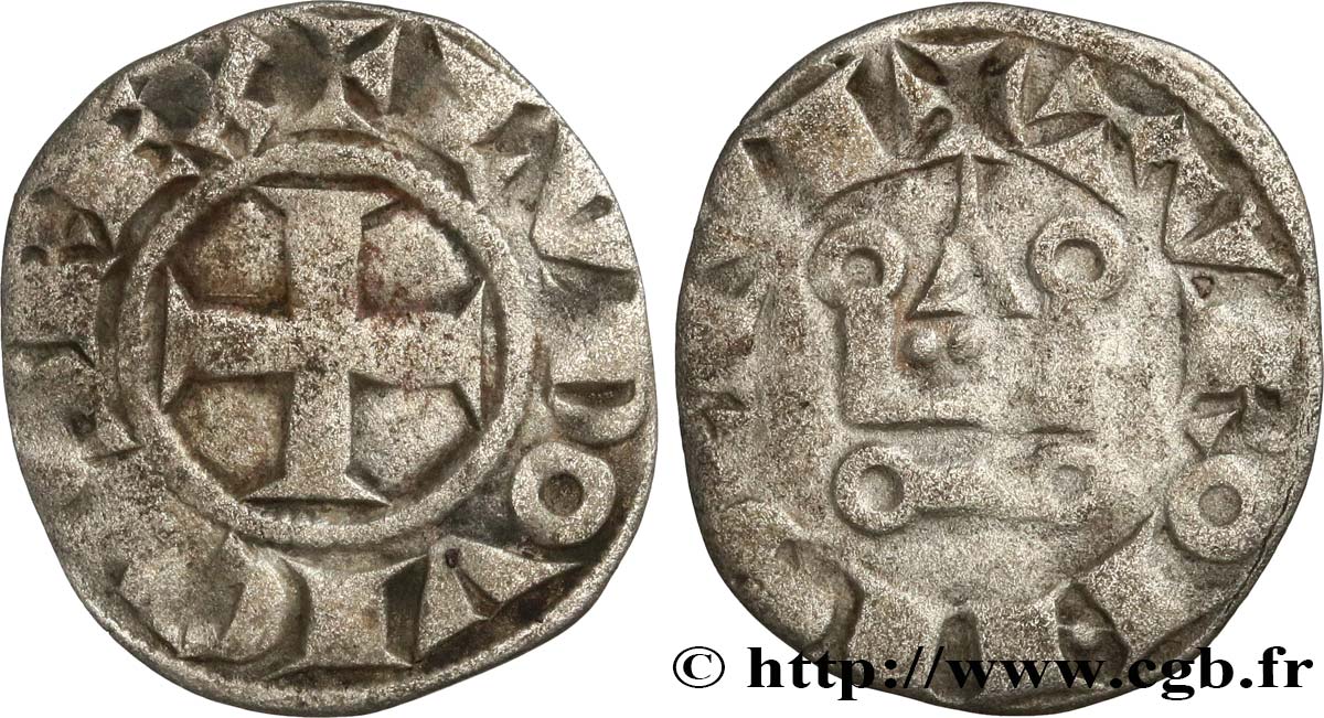 LUIGI VIII  THE LION  E LUIGI IX  SAINT LOUIS  Denier tournois c.1223-1245  MB
