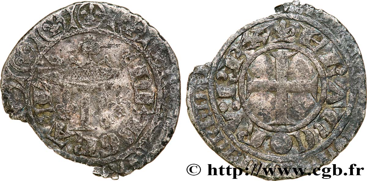 CHARLES V LE SAGE Blanc au K 20/04/1365  TB
