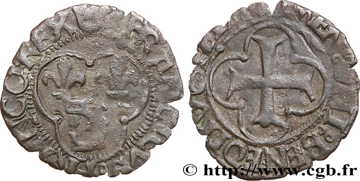 FRANÇOIS IER LE RESTAURATEUR DES LETTRES Double tournois du Dauphiné, 1er type n.d. Romans TB