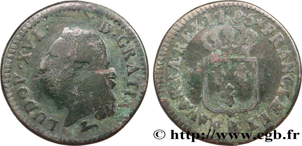 LOUIS XVI Sol dit &nbsp;à l&nbsp;écu&nbsp; 1785 Orléans B+