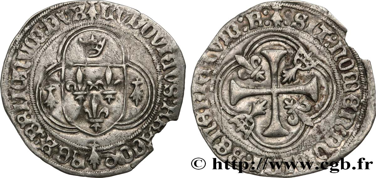 LOUIS XII LE PÈRE DU PEUPLE Blanc ou douzain de Bretagne 25/04/1498 Rennes TTB