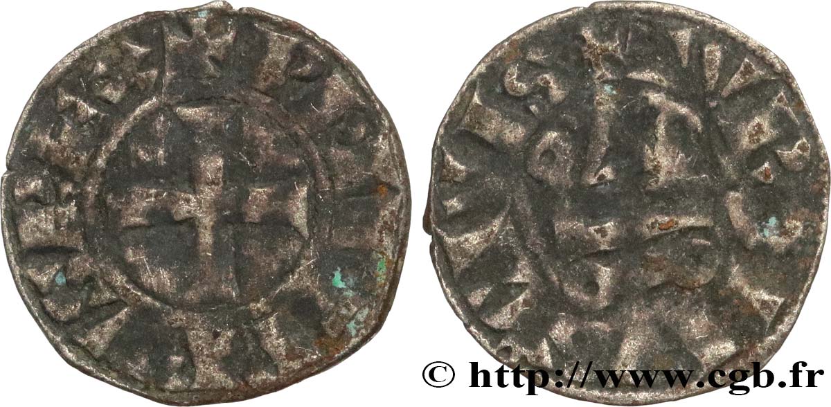 PHILIPP IV &nbsp;THE FAIR&nbsp; Obole tournois à l&nbsp;O rond n.d.  S
