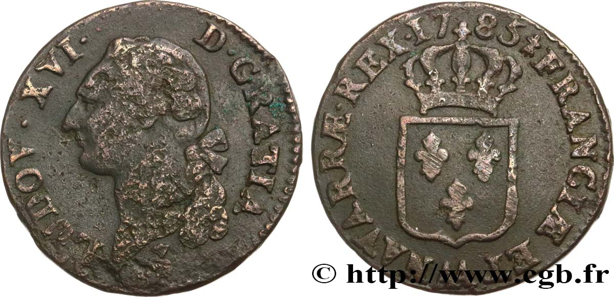 LOUIS XVI Sol dit  à l écu  1785 Metz TB