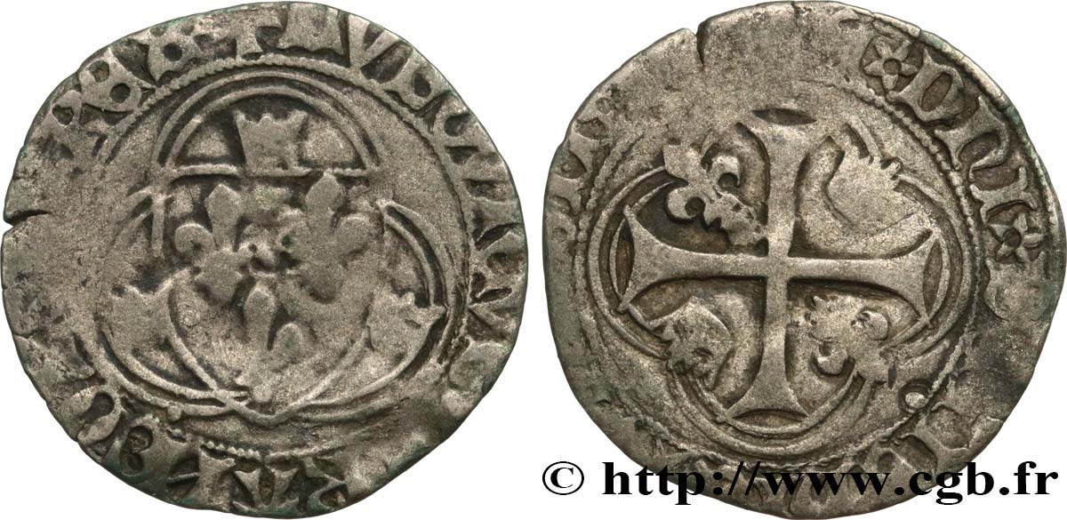 LOUIS XII  Douzain ou grand blanc à la couronne n.d. Troyes MB