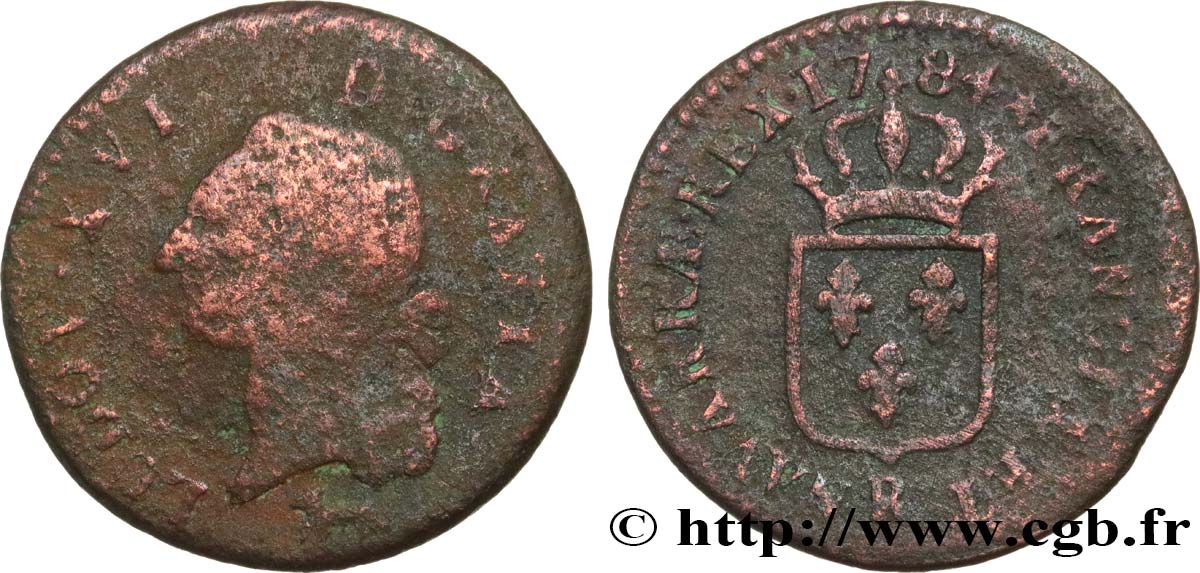 LOUIS XVI Sol dit  à l écu  1784 Orléans F