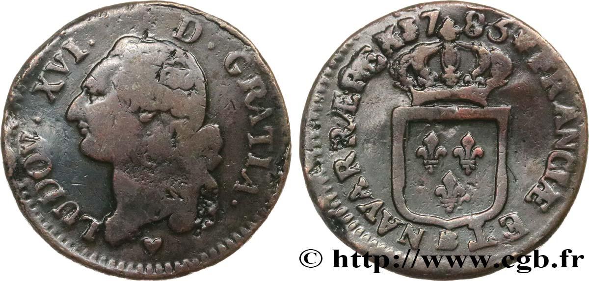 LOUIS XVI Sol dit  à l écu  1785 Strasbourg TB