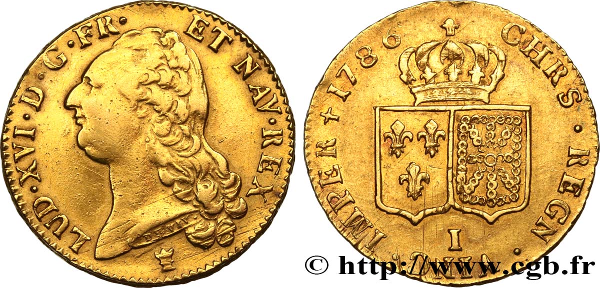 LOUIS XVI Double Louis D’or Dit "aux écus Accolés" 1786 Limoges Bry ...