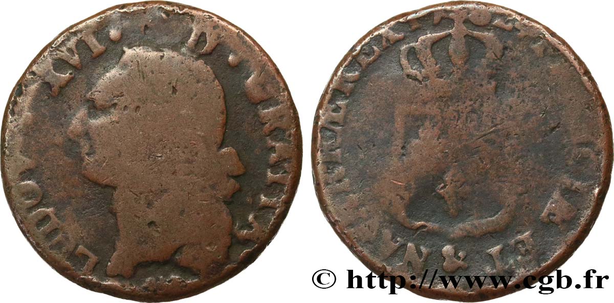 LOUIS XVI Sol dit &nbsp;à l&nbsp;écu&nbsp; 1782 Aix-en-Provence B