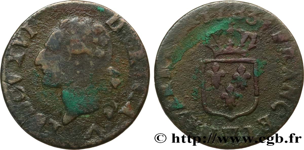LOUIS XVI Liard dit  à l écu  1783 Lille VF