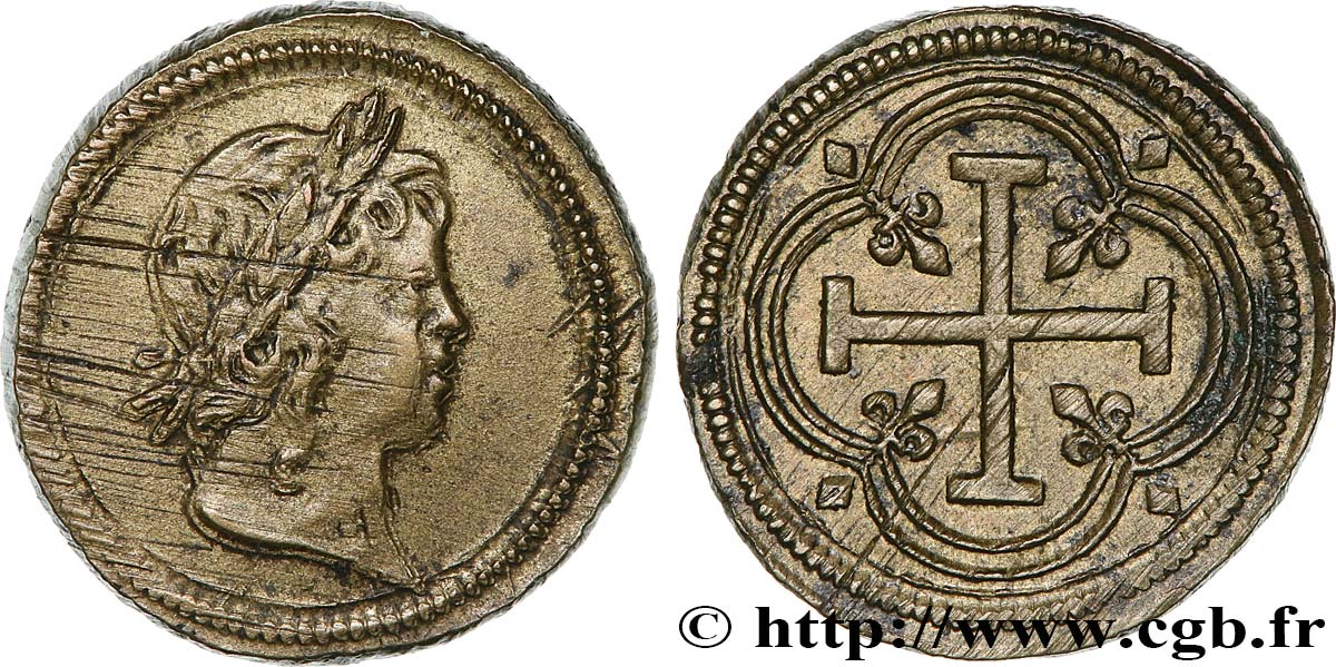LOUIS XIII AND LOUIS XIV - COIN WEIGHT Poids monétaire pour le louis d’or aux huit L n.d.  AU