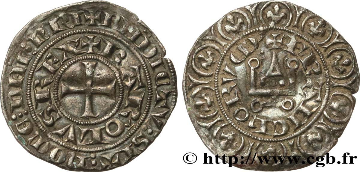 CHARLES IV LE BEL Maille blanche n.d.  TTB+