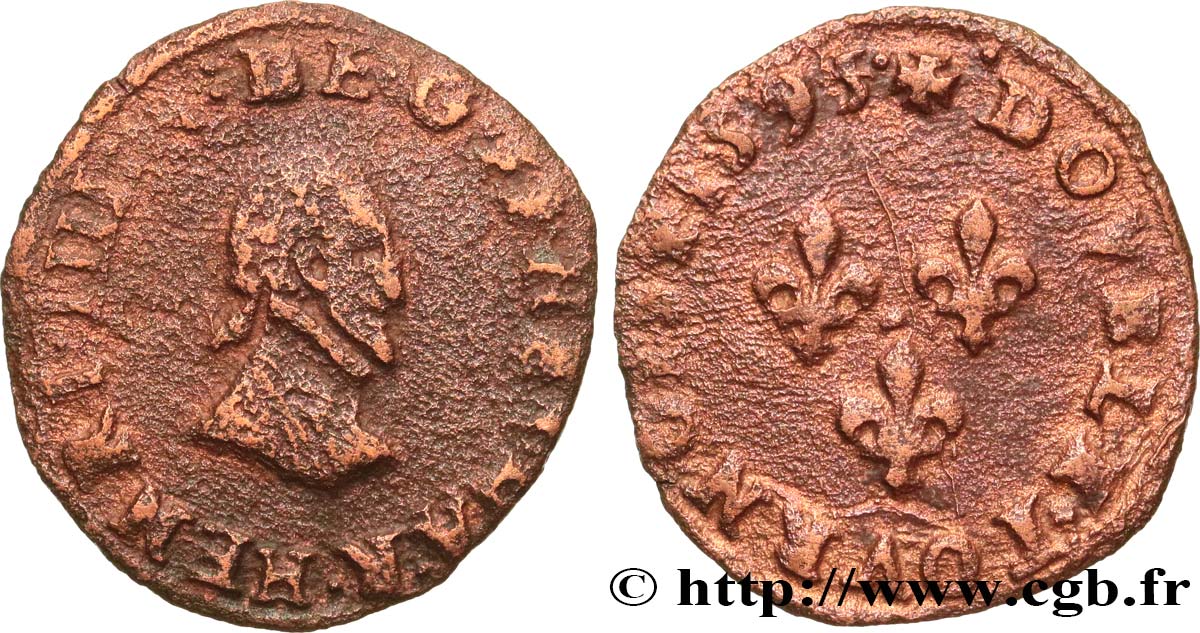 HENRY IV Double tournois 1595 Montpellier BC