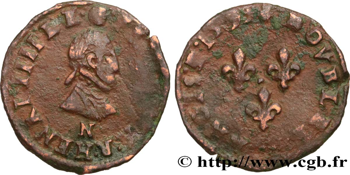 HENRY IV Double tournois 1595 Montpellier BC+