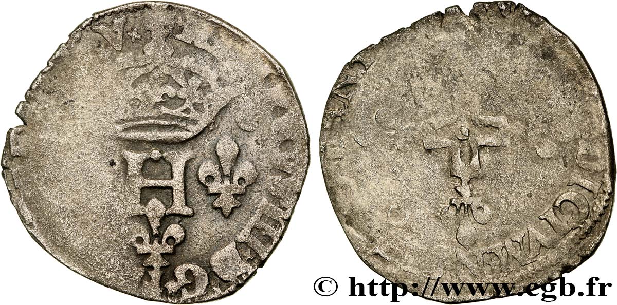 HENRY III Double sol parisis, 2e type n.d. Montpellier B