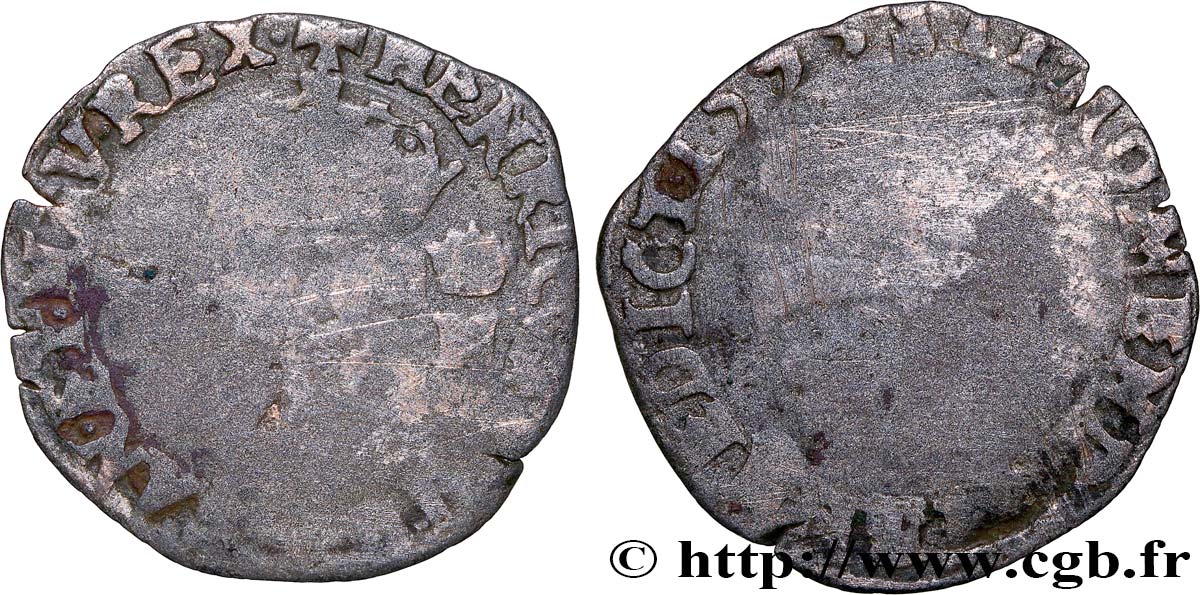 HENRY IV Douzain aux deux H, 2e type 1595 s.l. B