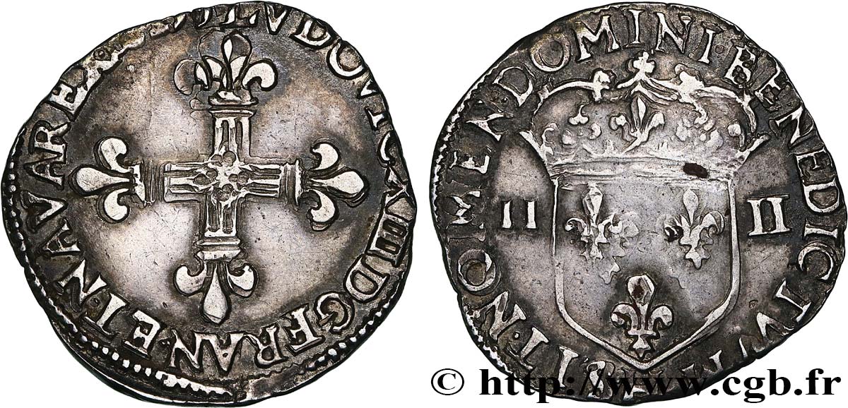 LOUIS XIII  Quart d écu, émission protestante 1625 La Rochelle q.SPL