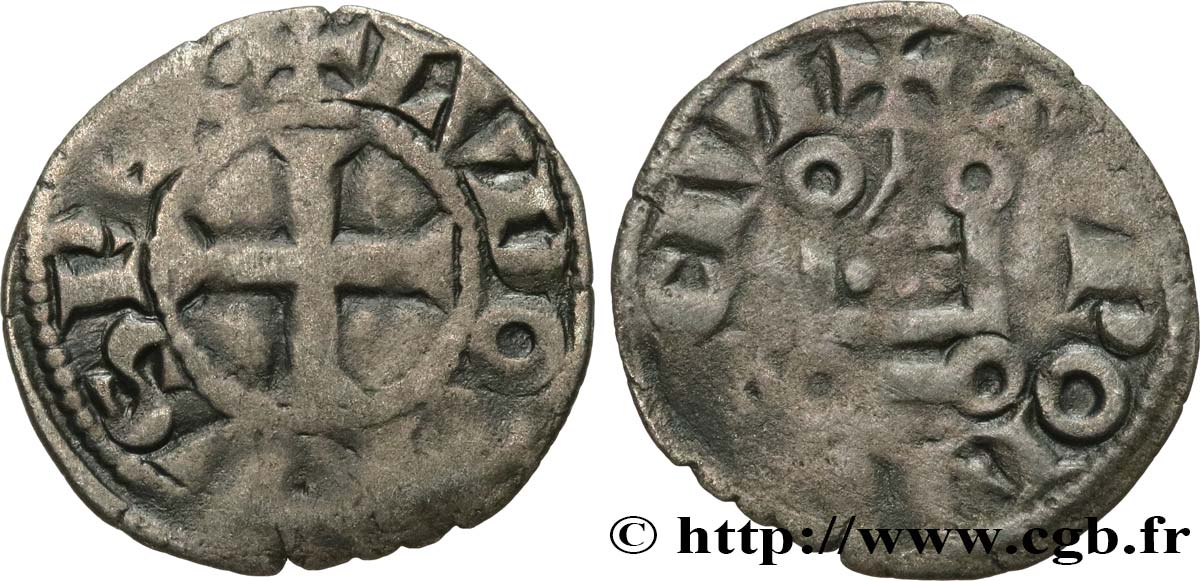 LOUIS VIII LE LION ET PREMIÈRE PARTIE DU RÈGNE DE LOUIS IX Denier tournois n.d. s.l. TB