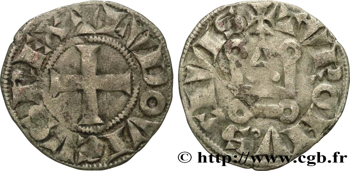 LOUIS IX &nbsp;SAINT LOUIS&nbsp; Denier tournois n.d. s.l. VF