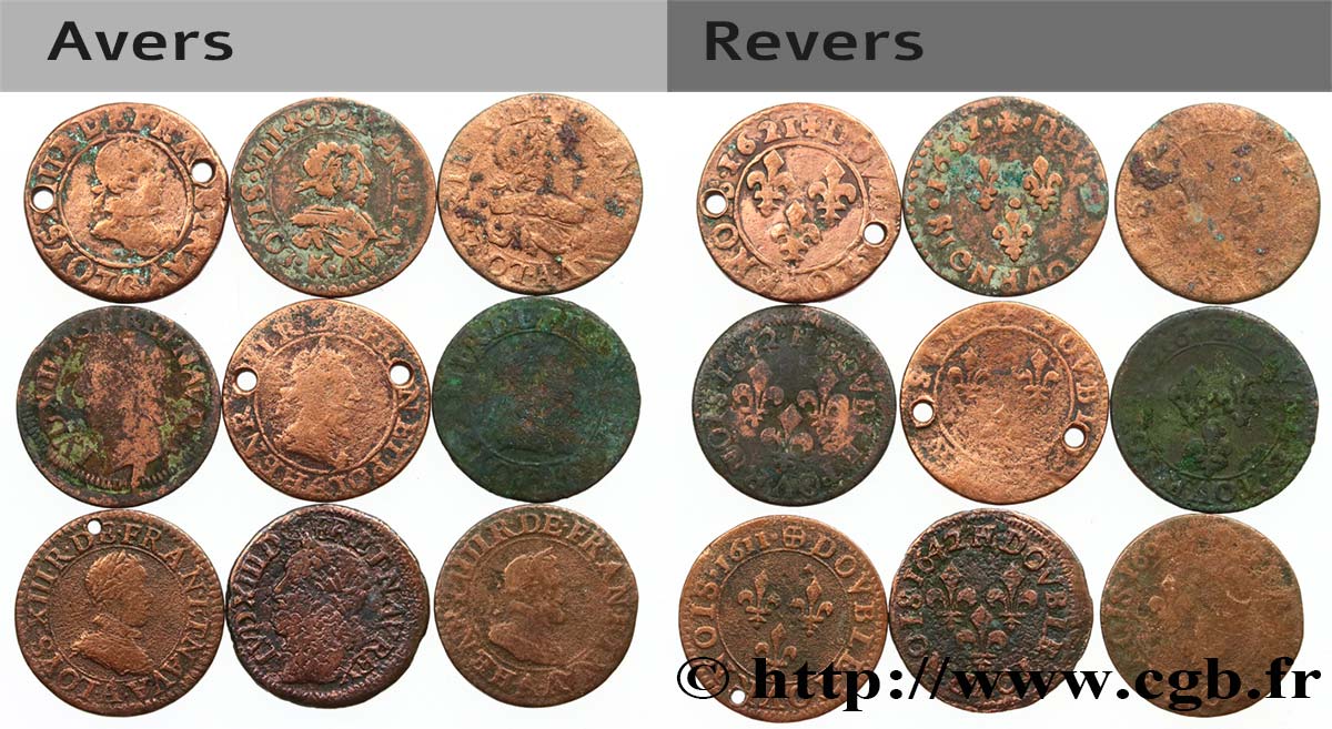 LOTES Lot de 9 doubles tournois n.d. s.l. RC+