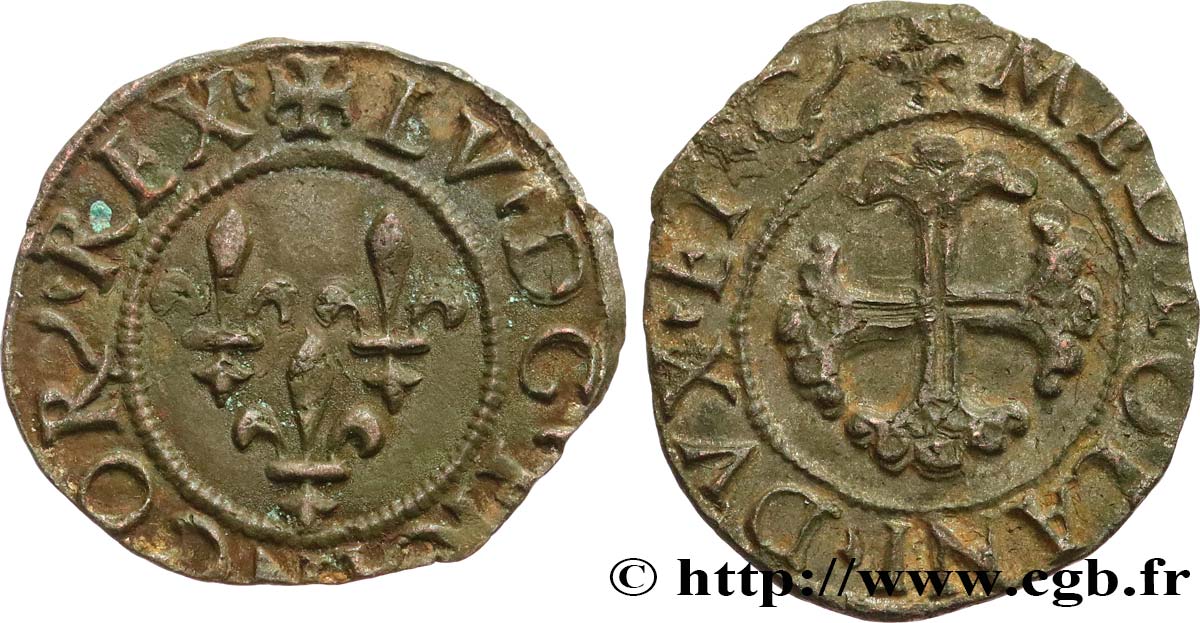 ITALIE - DUCHÉ DE MILAN - LOUIS XII Trillina ou 3 denari n.d. Milan SUP/TTB+