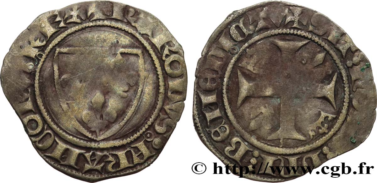 CHARLES VI LE FOU OU LE BIEN AIMÉ Blanc dit  guénar  n.d. Tournai TB