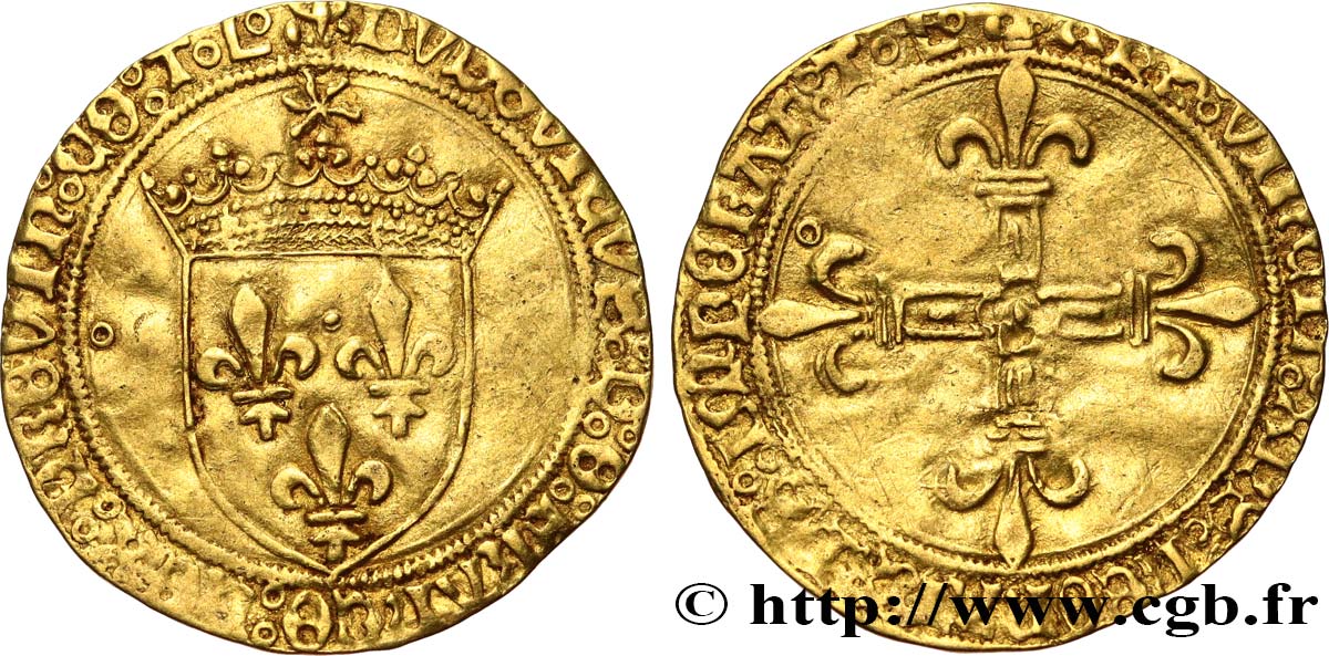 LOUIS XII  Écu d or au soleil de Provence 25/04/1498 Tarascon fSS