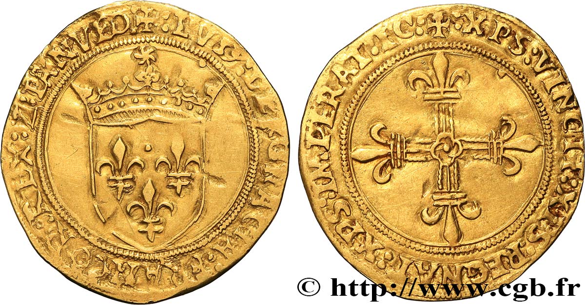 LOUIS XII  Écu d or au soleil c. 1507-1512 Gênes SS
