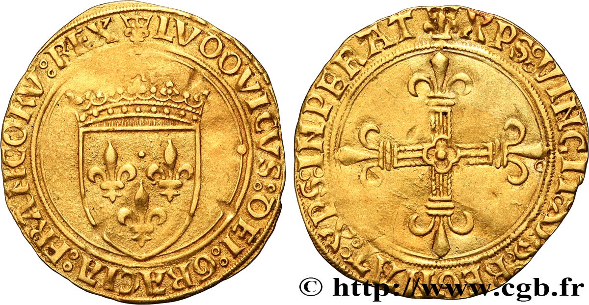 LOUIS XII  Écu d or au soleil 25/04/1498 Poitiers fVZ