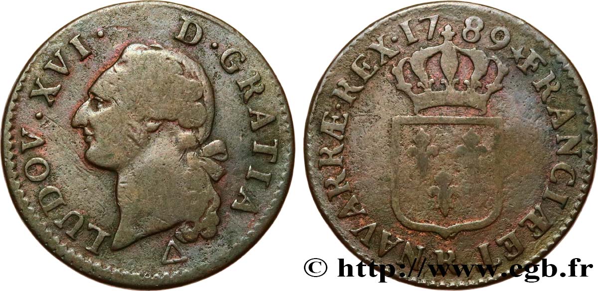 LOUIS XVI Sol dit &nbsp;à l&nbsp;écu&nbsp; 1789 Orléans TB+