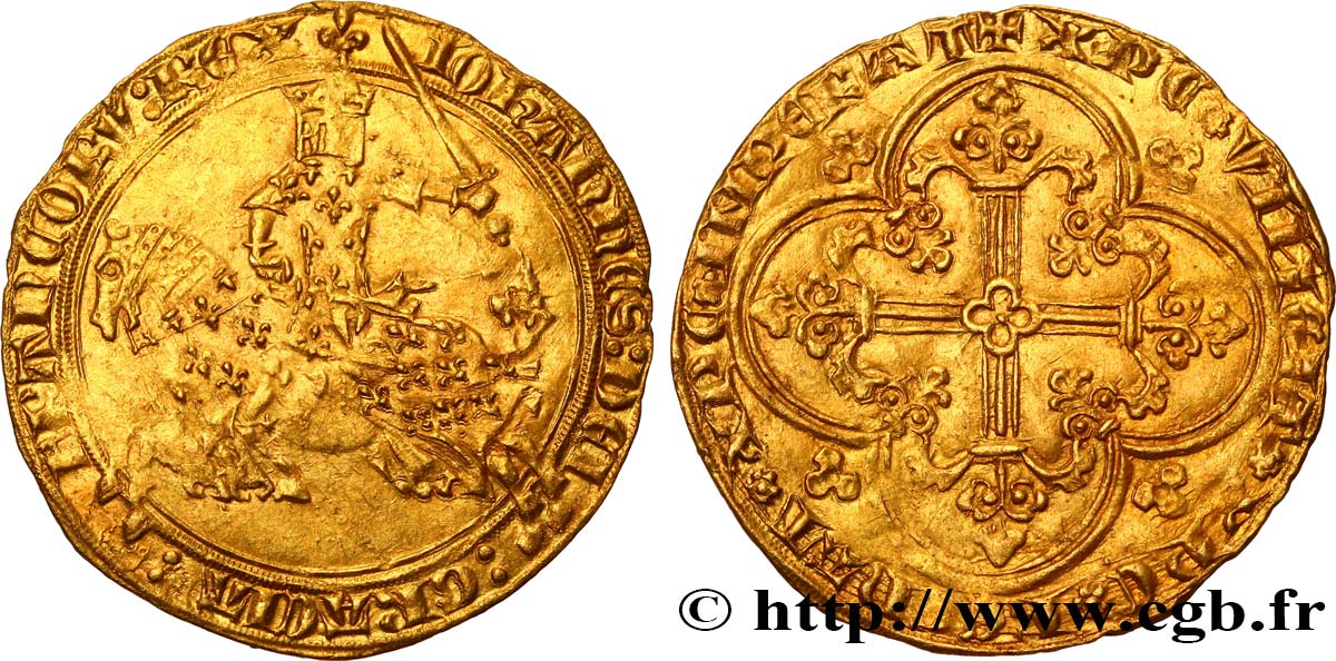JOHANN II &nbsp;THE GOOD&nbsp; Franc à cheval n.d.  fVZ
