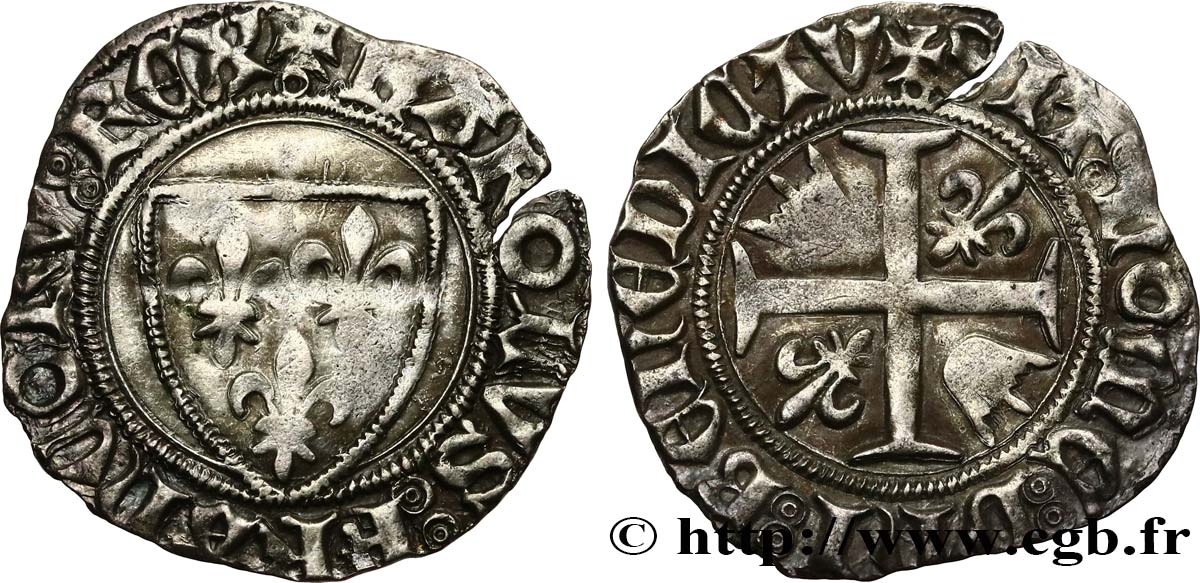CHARLES VI LE FOU OU LE BIEN AIMÉ Blanc dit  guénar  n.d. Paris TTB