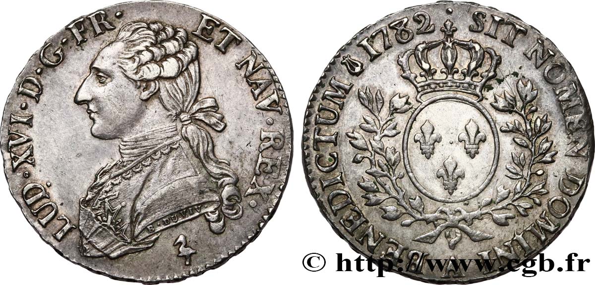 LOUIS XVI Demi-écu aux branches d olivier 1784 Paris SUP