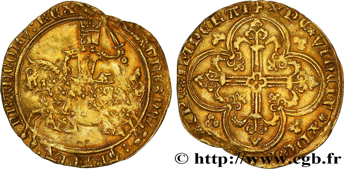 JEAN II LE BON Franc à cheval 05/12/1360  TTB+