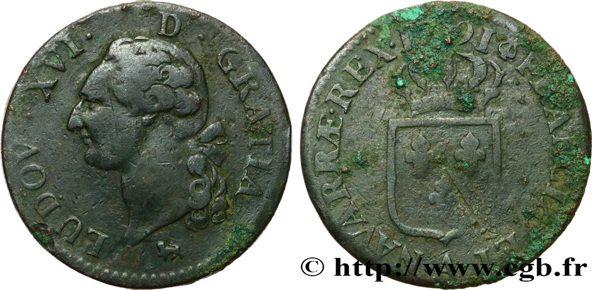 LOUIS XVI Sol dit  à l écu  1791 Paris TB+