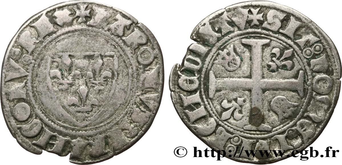 CHARLES VI LE FOU OU LE BIEN AIMÉ Blanc dit  guénar  n.d. Toulouse TTB